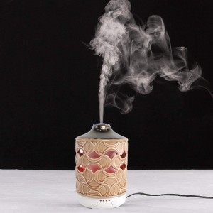 ጌተር አዲስ ምርቶች ፈጠራ ምርት አልትራሶኒክ አስፈላጊ ዘይት 100ml Diffuser Aroma Electric Ultrasonic Ceramic ለቤት ንጹህ አየር