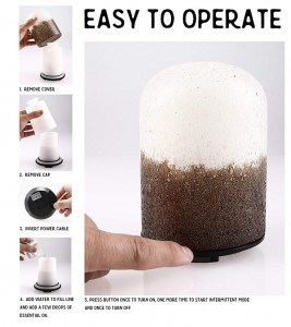 Essentials Tangan Diunekake Silinder Kaca Minyak Atsiri Diffuser 60ml