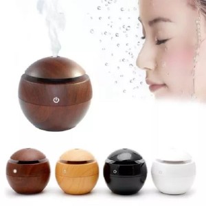 130ml پورٽبل هاء پريميئم ٿڌي ڪاٺ جو اناج Mist Humidifiers Mini Humidifier Desk Essential oil Diffuser decoration تحفو