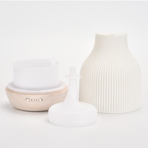 NB Getter Wholesale home appliance ceramic cover wood base diffuser Aromatherapy Aroma Diffuser-DC-8748