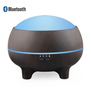არომატის ეთერზეთის დიფუზორი 300 მლ ულტრაბგერითი დამატენიანებელი Bluetooth მუსიკალური დინამიკი