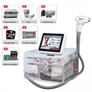 CE 755+808+1064 diode laser hair removes 10 bars