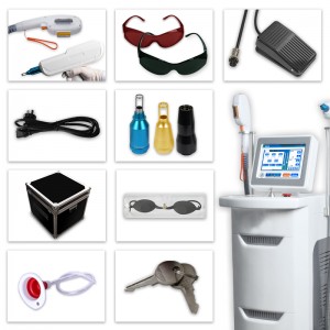 2 in 1 ND yag laser tattoo removal OPT hair removal machine