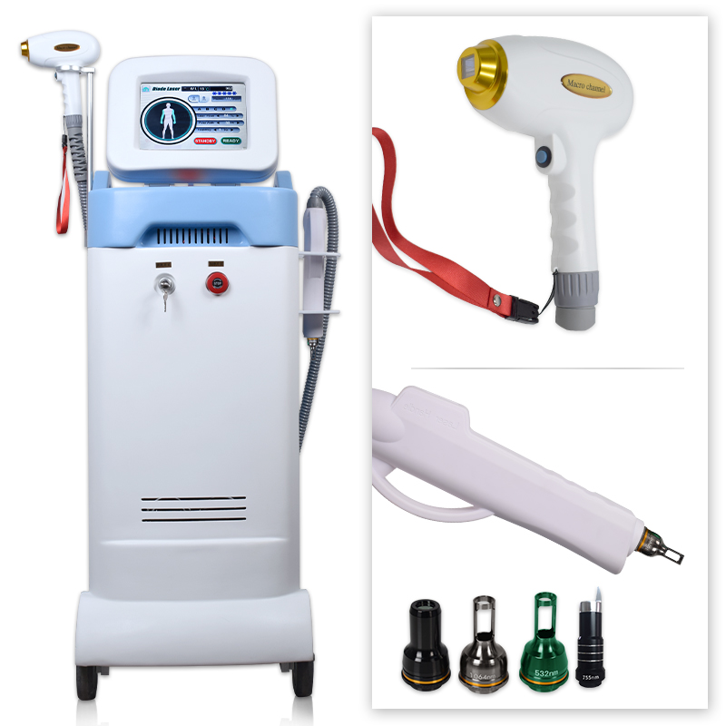 Diode laser permanent hair removal pico laser tattoo removal machine