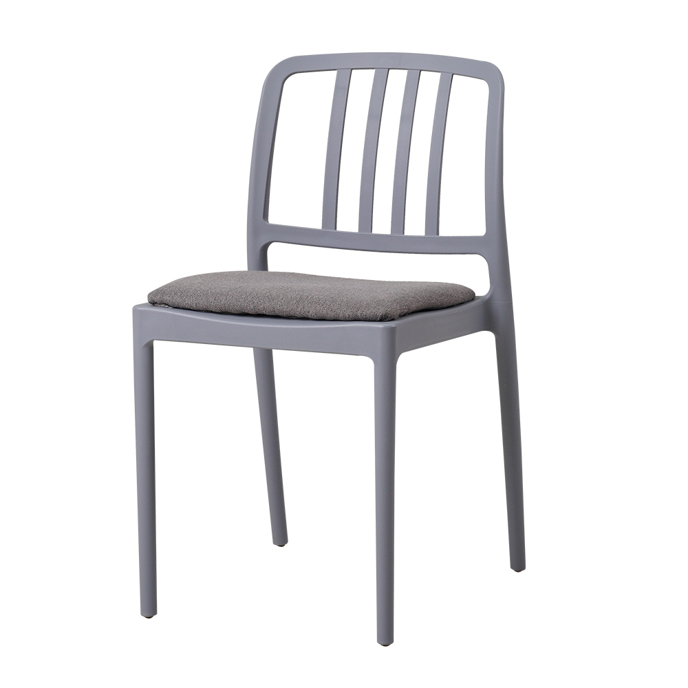 Simple Design Plastic Fabric Dining Chair Cushion High Quality banquet Stackable PP Dining Chair