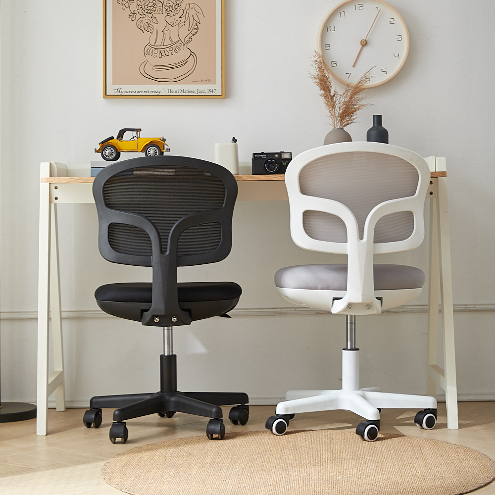 Modern Cheap Small Ergonomic Mesh Office Chair Pp Armrest Adjustable Height Swivel Desk Office Chairs(new)