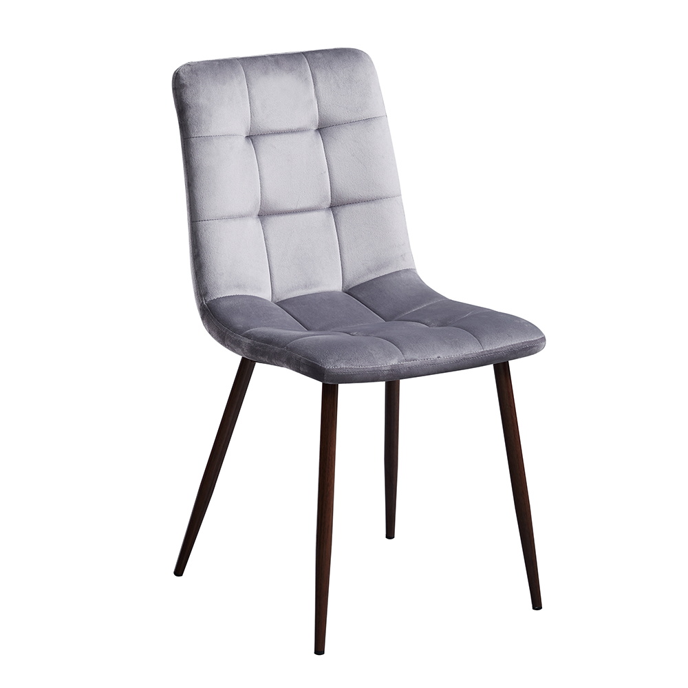 Modern high quality luxury industrial style home furniture dining chair metal legs velvet dining chair