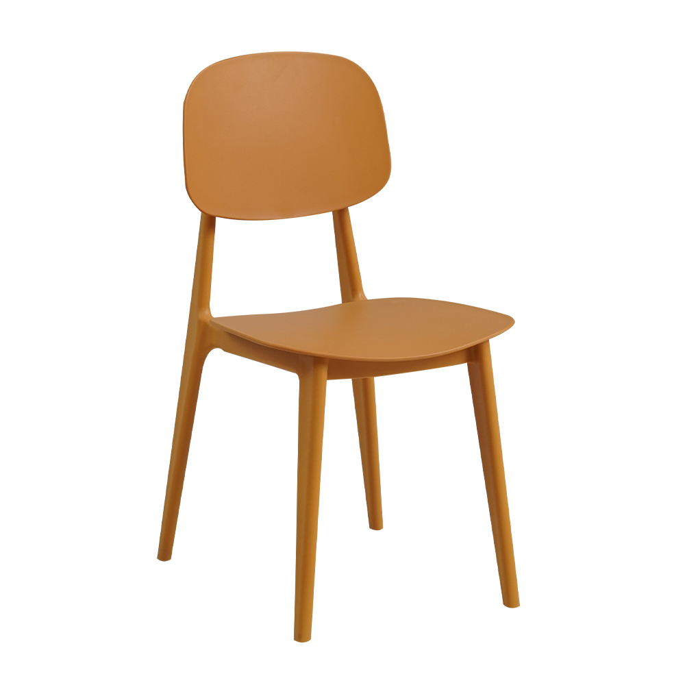 2022 New Cheap Orange Nordic Style Chair Plastic Dining Chair