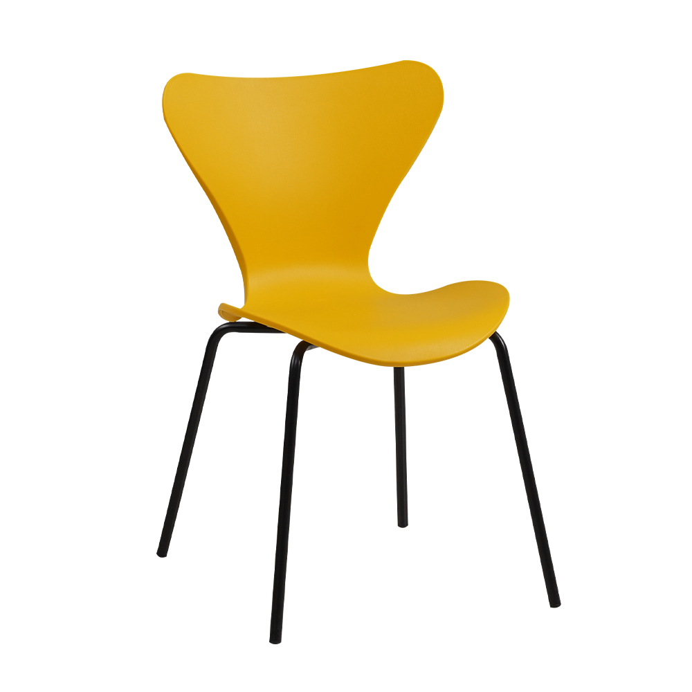 New Design Modern Plastic Chair PP Chairs with Coated Metal Legs PP Dining Chairs with Gold Legs