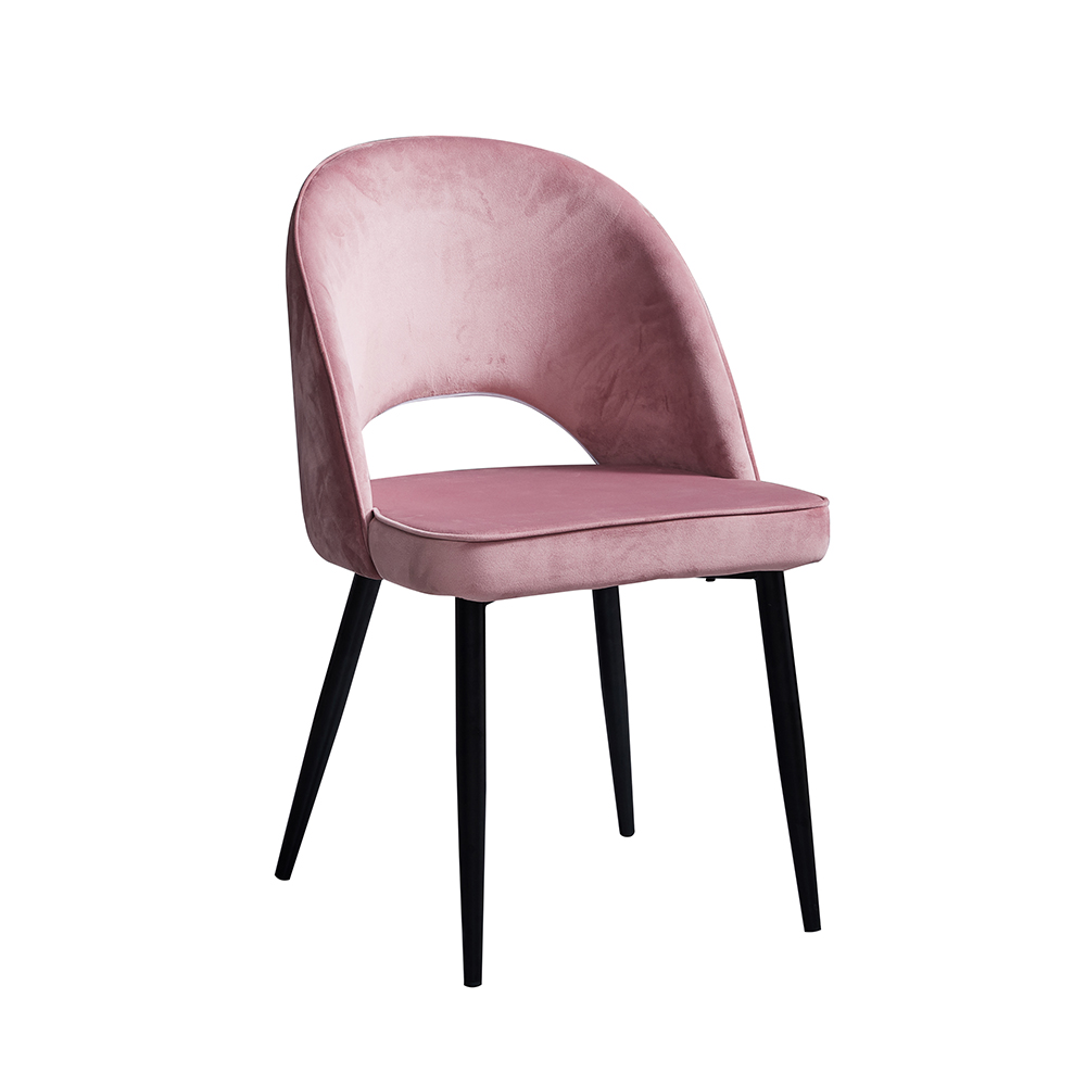 Best Selling Nordic Upholstered Dining Chair Pink Dressing Velvet Chair