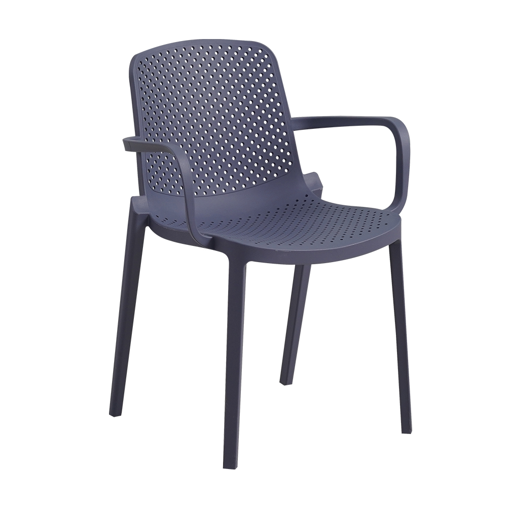 Hot Selling Seat Hole Back Breathable Plastic Chairs with Armrest New Stackable  Plastic Chair with Armrest