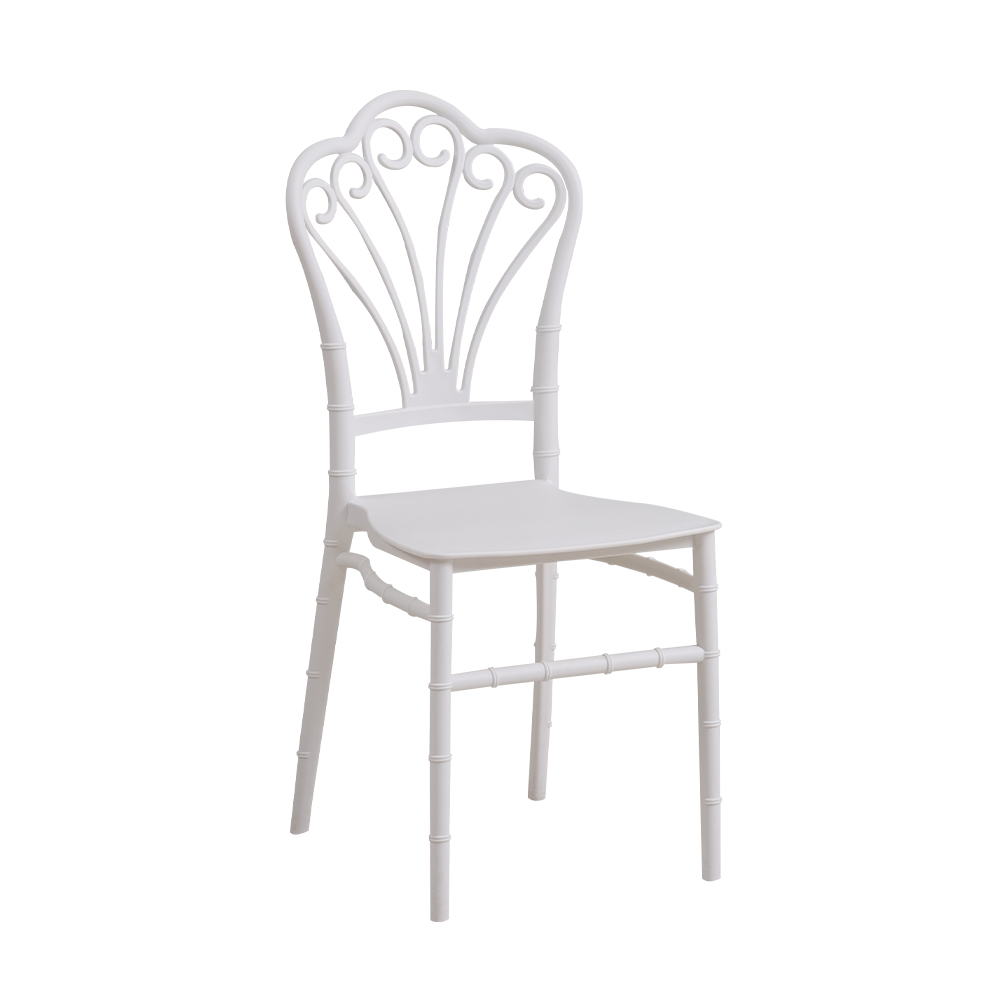 New Outdoor White Simple Style Stackable Plastic Chair Dining Room PP Chair