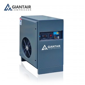 ປະສິດທິພາບສູງເຄື່ອງເຮັດຄວາມເຢັນ R22/R134 220v Industrial Air Dryer Electric Refrigerated Air Compressed Dryer for Air Compressor System