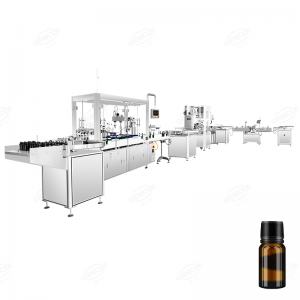 Projecte clau en mà d'oli essencial de 4 broquets d'ompliment de capsules Línia de producció d'etiquetatge