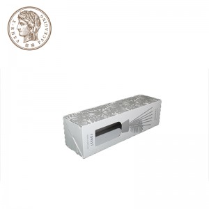 Caixa de embalaxe de cartón personalizada plegable Papel transparente de PVC para fiestras