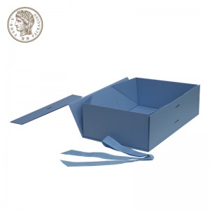 Сложенный дизайн картонной коробки печатания листовки бумажный материальный элегантный с лентой