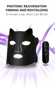 2023 Maskë e re me 4 ngjyra me terapi me silikoni të lehta për fytyrën për përtëritje të lëkurës Maskë bukurie me dritë të kuqe kundër plakjes