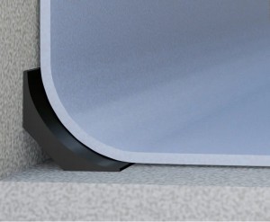 PVC skirting board for connection of homogeneous flooring