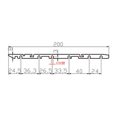 Hliníkový vytlačovaný profil na zakázku č. GKX-Y1452