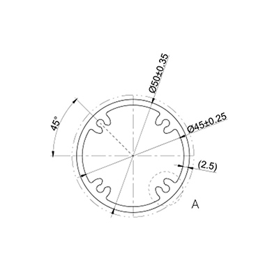 Hliníkový vytlačovaný profil na zakázku č. GKX-Y1453