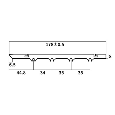 Aluminijasti ekstrudirani profil po meri št. GKX-Y1493