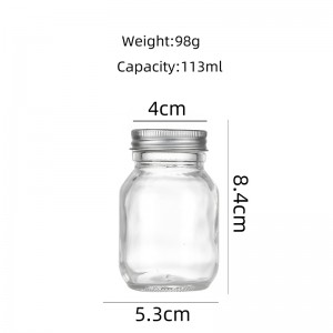 113ML Wide Mouth Food Spices Seasoning Glass Storage Bottles