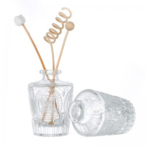 Luxury Round Crystal 10oz 293ml Custom Refillable Diffuser Perfume Glass Bottle with Diffuser