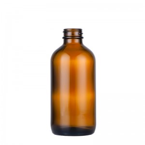 Amber boston round bottles wholesale/wine glass bottle
