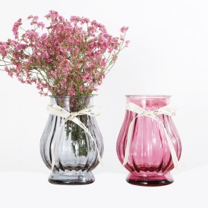 Rustic small glass vases of various shapes