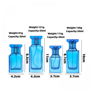 Atacado 30 ML/50 ML/100 ML frasco de perfume de vidro quadrado premium frasco de perfume vazio para perfumes
