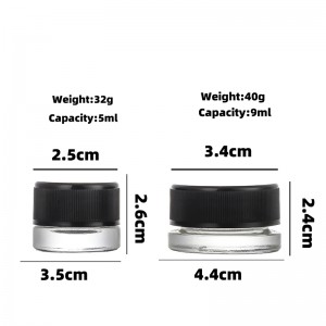 Thick Bottom Mini Cosmetic Portable 5ml 9ml Concentrate Jar Eye Face Cream Glass Jar