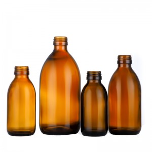 100ml 3oz Amber Syrup Bottle Medicine Liquid Oral Glass Bottle with Waterproof Cap