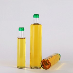 round shape and square shape olive oil glass bottle