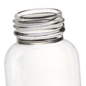 Vairumtirdzniecība 170 ml apaļas formas caurspīdīga stikla pudele ar skrūvējamu alumīnija vāciņu