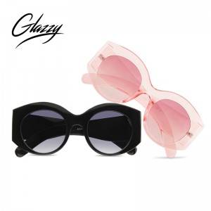 Women Oval Sun Glasses Eyewear Candy Colorful Classic Transparent Frame Sunglasses Uv400 Retro Pink Sunglasses