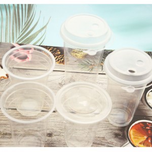8/10/12/14/16oz Plastic Disposable Drinking cup with lid
