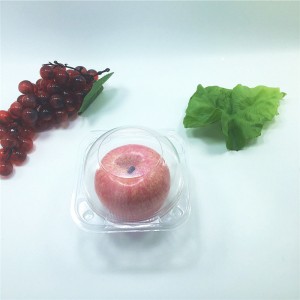 Vacuum formed plastic PET clear 1pcs apple clamshell