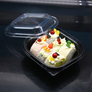 Customized plastic PET cake dessert container