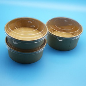 Eco Friendly Disposable Kraft Paper Take-out Round food container