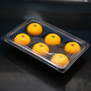 Supermarket plastic PET food container for cake