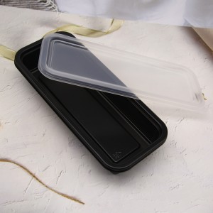Microwave PP Plastic Black color Food Container