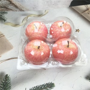 4pcs apple shape plastic fruit container