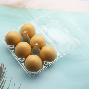 6holes Packing PET Plastic Chicken Egg Tray