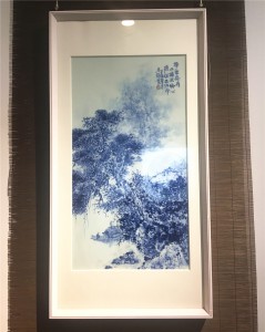 Hand Made Blue and White Porcelain Mural with Customized