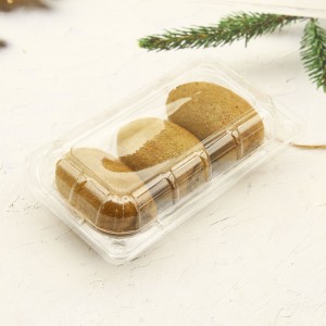 Disposable clear PET fruit clamshell packaging for kiwi