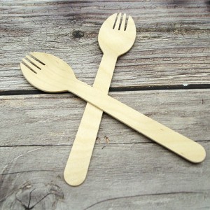 wood tableware eco friendly disposble wooden cutlery