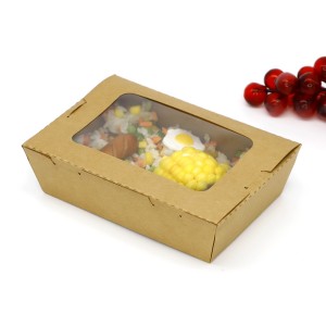 Food Grade Disposable Paper food container with window