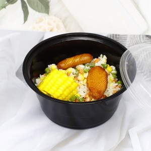 Round Disposable Take Out PP plastic fast Food Containers with lid
