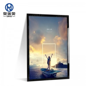 Ķīniešu profesionāls metāla izkārtņu dēlis — A1 A4 pielāgots plastmasas plakātu attēlu rāmji pie sienas piekarināmi plakātu rāmji — ORIO