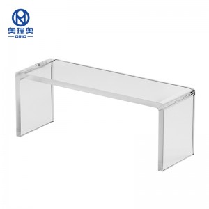 Rak tinggi berbentuk U Rak penyimpanan dapur & meja Rak berlapis akrilik rak meja yang dapat ditarik dan disesuaikan untuk rak lapisan penggunaan di rumah